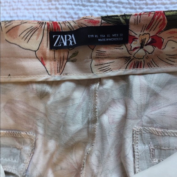NWOT ZARA cropped cotton pants size XL - Picture 2 of 4